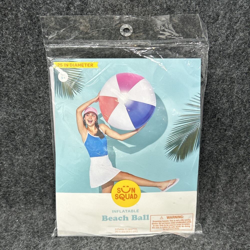 New GIANT Sun Squad Inflatable Beach Ball 25 Inch Diameter Repair Patch 8 Avail